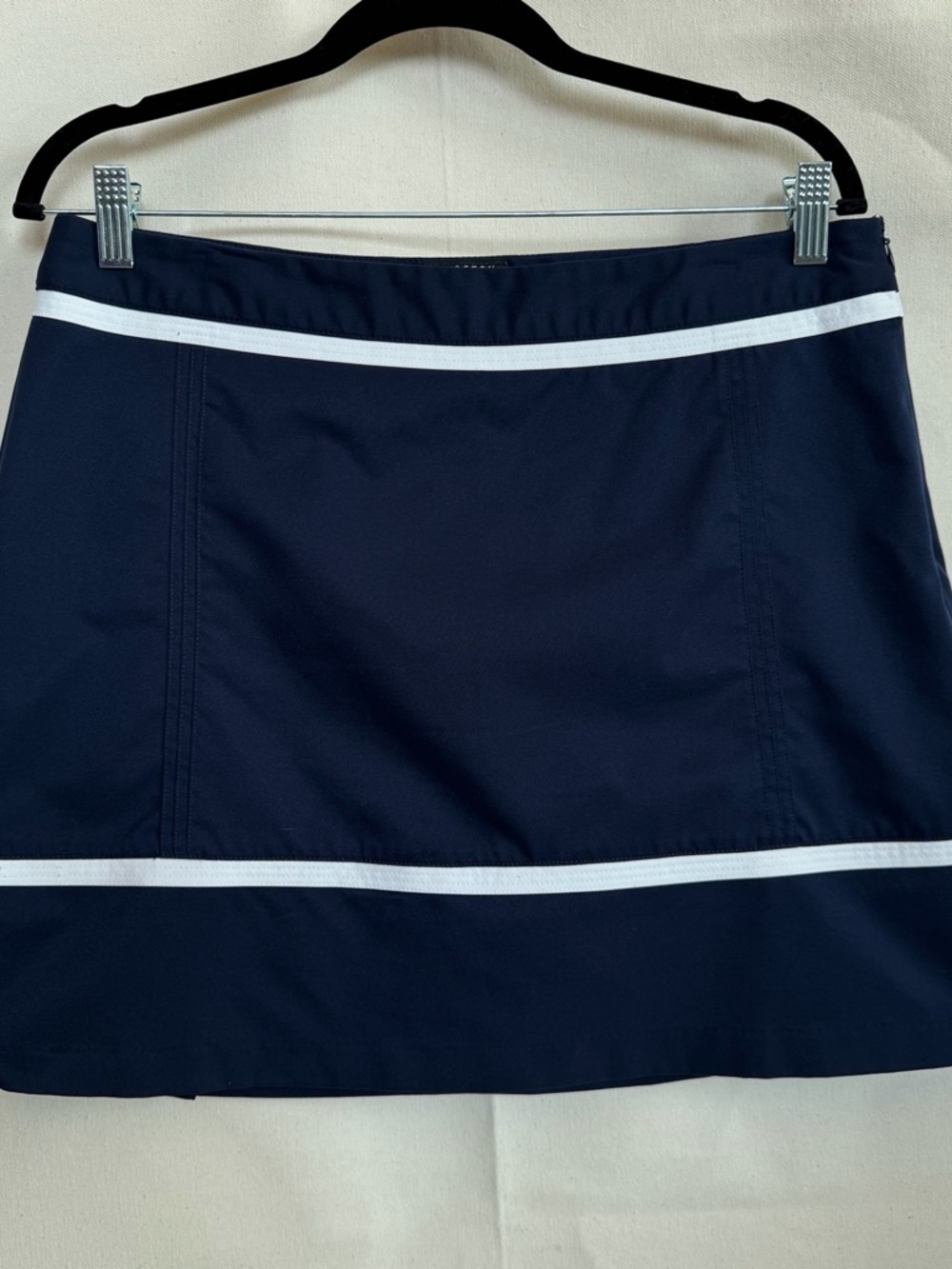 90s Adidas Tennis Navy Skort with White Stripe Detail